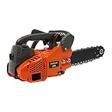 Kettensäge Benzin 900W, 2-Takt Mini Kettensäge 25.4CC 9000rpm Einstellbare Kettenspannung Luftkühlung, Motorsäge Benzin für Holzeinschlag Grünschnitt und Obstbaumschnitt