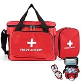 Erste Hilfe Tasche Leer,Erste Hilfe Sets Aufbewahrungstasche,Medizinische Tasche für Zuhause,Tragbar und leicht notfalltasche mit Griff für Hausarzt,Hospizbesuch,Reise Notfallveranstaltung-Groß+Klein