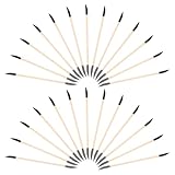 HAMPPLIES 40 Stück Doppelseitige Nagelhautschieber Holzschleifstäbchen Einweg Maniküre Schleifstäbe für Selbstgemacht Salon Nagelpflege Präzise Nagelhautentfernung und Nagelglättung