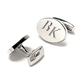 diamandi Manschettenknöpfe mit Gravur | Edelstahl | persönlichen Text gravieren lassen | oval | Schmuck für Herren | aus Berlin (oval)