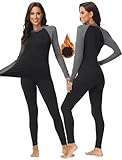 Evolyline Thermounterwäsche Damen Funktionsunterwäsche Damen Set Winter Skiunterwäsche Atmungsaktiv Thermounterwäsche Set Warme Thermo Unterwäsche Thermo Base Layer Für Alltag Running Skifahren