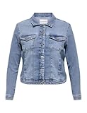 ONLY CARMAKOMA Damen CARWESPA LS Jacket DNM NOOS Jacke, Light Blue Denim, 44