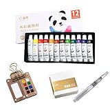 Taschen-Aquarell-Set, multifunktionales Malset, 24 x 14 x 17 cm, lebendige Farbauswahl, tragbare Palette, kreatives Malen, Kunstzubehör für Künstler, Studenten