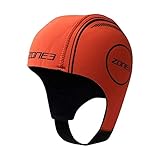 ZONE3 Unisex-Adult Neoprene Swimming Cap, Orange, L EU
