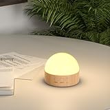Kintion LED Nachtlicht Kinder, 8 Modi mit RGB Lichtern Nachtlampe, 1800mAh Wiederaufladbares Nachttischlampe Dimmbar, Rotes Nachtlicht mit 25–160 Stunden Laufzeit, 1 Packung