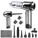 Handstaubsauger 25000Pa Auto Staubsauger Stark mit Bürstenlosem Motor 3-Gang Akku Staubsauger 4-in-1 Multifunktionaler Mini Handstaubsauger Luftgebläse für Büro Genutzt,Haus,Küche mit HEPA Filter Grau