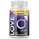 Love X Kapseln | Nahrungsergänzungsmittel für aktive Männer mit L-Citrullin, Maca und Zink | Maxipack 60 Kapseln Inhalt