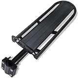 Universal Fahrrad Gepäckträger -Maximalbelastung 10kg- Einstellbare Gepäckträger aus Aluminiumlegierung, Mountainbike Fahrrad Hinten Rack, Fahrradgepäckträger Schnelle Montage (Schwarz)