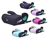 YALION Kindersitzerhöhung ISOFIX Sitzerhöhung Auto Kinder- Kinderautositz i-Size Autositzerhöhung für Kinder von 125-150CM(ca. 6-10 Jahre), 3-Punkt-Gurt, ECE R129 (Black)