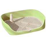 Innenhundköpfchen, Hundetoilettenschale 15.8x11.8x4.3 in abnehmbarem sicheren Plastikhund -Toiletten -Training Waschbares Hunde Töpfchen für kleine Hunde und Welpen, Hunde -Toilettentraining, Grün