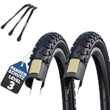 2er Set Schwalbe Fahrradreifen Land Cruiser 28 Zoll (42-622) auswählbar mit Schläuchen + 3 Metall Reifenheber E Bike (28x1,60 Zoll (42-622), Ohne Schläuche)