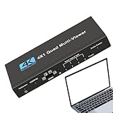 TV-Splitter – Multi-Display, Video-Hub, 4-K-Switch, kompakter Adapter mit mehreren Eingängen und Ausgängen | Professionelle audiovisuelle Ausrüstung für die Sicherheit der Konfé