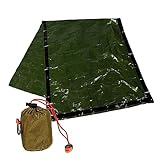 BESPORTBLE 4 Sätze Zelt Abdeckung Wärmedecke Luft Selbstaufblasende Camping-Isomatte tragbarer Schlafsack kuscheldecke warm warmedecke Notfallrucksack Wanderzubehör PE-Aluminiumfolie Green