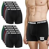 feynoss Boxershorts Herren 10er Pack - Atmungsaktive Männer Unterwäsche, Retroshorts Unterhosen Männer, XL für Fahrrad Fahren, Ball Sports