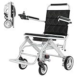 ByteTecpeak D01 14.1KG Ultraleichter Elektrischer Rollstuhl, Faltbar Elektrorollstuhl, Flugzeugtauglich, Herausnehmbare 12A Lithium Batterie, Tragfähigkeit 150 kg, Elektrische Rollstühle für Wohnung