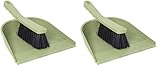 York Handfeger Und Schaufel Besen Und Kehrschaufel Set Kehrblech Kehrset Kehrgarnitur Putzset Hergestellt Aus Regranulat Grün 23 x 32 x 11 cm (Packung mit 2)