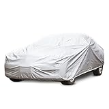 casa pura Autoabdeckung Vollgarage für Winter & Sommer | Silber | passende Größe wählbar (Silber, Größe M: 431x165x119cm)