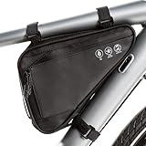 HOMPER Reflektierende Dreiecks-Rahmentasche für Fahrräder,1L wasserdichte Fahrradtasche,Werkzeugtasche Handytasche für Mountainbikes