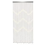 Dofanqing Türvorhang Holz Insektenschutz,Holzperlenvorhang Vorhang Deko Raumteiler 27 Line,Retro Türvorhang Bambusvorhang,Ist Klappbar,Klare Textur,Für Wohnzimmers, Balkons, Badezimmers