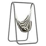 Hängematte, Stuhlständer, Hängemattengestell, Mehrzweck, stabiler Schaukelständer, A-Rahmen, Metallschaukel-Sets für den Außenbereich, Hinterhof, Balkon, Terrasse, Grau