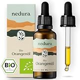 nedura® BIO Orangenöl [100% NATURREIN] - Kaltgepresst aus echten Orangen - Ätherisches Öl, Duftöl Orange - Lebensmittelqualität - Orangenöl Bio aus Spanien - 30ml