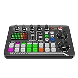 Nuyhadds Live-Soundkarte, Mischpult mit Sprachwechsler, Musikherstellungsausrüstung, Podcast-Produktionsstudio-Ausrüstung für Handys, Computer, Tablets