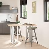 Tidyard Bartischbeine T-Form Stahl weiß 2er Set höhenverstellbar mit Nivellierfüßen für Stehtisch Küche Büro Werkstatt 50x35x90 cm robuster Aufbau einfache Montage