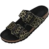 Palado Damen Sandalen Samos LEO GS - Pantoletten in modischen Farben für Frauen - Made in Spain Khaki UK6 - EU39