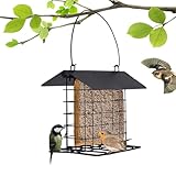 Talg-Futterspender - Wetterfester Suet Halter Aus Metall | Wiederverwendbare Eichhörnchensichere Futterstation Für Garten Terrasse Balkon | Für Wildvögel Kolibris Spechte Papageień