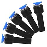 Amosfun 5 Stück Trachealverbinder Kunststoff Push To Connect Teile Spike Rohrverschraubung Verschluss Push Fit Schaft Reduzierstück Winkelverteiler Kunststoff Push To