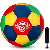 Jofuni Indoor-Fußball-Trainingsball für Zuhause, Standardgröße 4, weicher und sicherer Fußball für Teenager von 3–12, Dribbling, Training(Size 4)