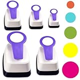 Kreis-Lochstanzer-Set für Scrapbooking, Bastelarbeiten, Kreislocher 5,1 cm, 3,8 cm, 2,5 cm, 5/8 Zoll, 3/8 Zoll, Kreis-Papierstanzer für Kartenherstellung, Basteln, DIY, Alben, Fotos, Bürobedarf