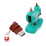 KONTONTY 1Stk Nähmaschine u Scheibe USB-Stick USB-Stick Handnähmaschine Nähmaschinentisch USB-B USB Stick Gerät Dein Disk- USB Laufwerk tragbarer USB-Speicherstick Plastik Green