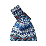 Häkeltasche für Damen – Aufbewahrungstasche für geknotetes Garn, tragbare Häkeltasche, kleine Stricktasche, tragbare Damen-Handgelenktasche für Haken, Nadeln