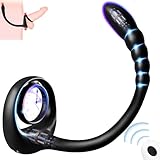 Prostata Stimulation Männer Penisring Vibrator Vibratorensets für Männer Analvibratoren für Mann Dual Penisringe Analplug Sex Spielzeug für die Manner 10 Vibrationsmodi, Sex Spielzeug für Paare extrem