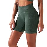 Yogahose, nahtlose Yoga-Shorts, für Damen, für Sport, Yoga, Kleidung, Schuhe und Zubehör Gr. L, grün