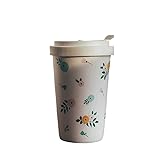 YHNNH, Kaffeetasse, Tassen, Keramiktassen for Kaffee, Milch, Tee, Tasse mit Deckel, Keramiktasse, Milchtasse, Teetasse, Jumbotasse, Kaffeetasse, tolles Geschenk, weiße 15,3-oz-Kaffeetasse