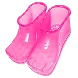 OATIPHO Badeschuhe für Füße, klein, 12,5 cm, rot, PVC-Stiefel zum Einweichen der Füße zu Hause, entspannende Massage für Familie und Körperpflege