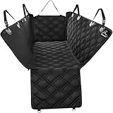 Meadowlark® Hundedecke Auto Rückbank - Wasserdicht, Extra Dick, Vollständige Abdeckung - Sitzauflage Auto für Schutz vor Haaren, Schmutz & Kratzern - Inkl 2 Kopfstützenschoner - Standardgröße, Schwarz