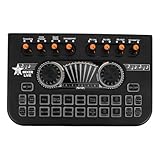 JOINPAYA 1 Set Gaming-Audiomixer: Audio-Interface für Podcast-Streaming am PC – Soundboard mit 3,5-mm-Kondensatormikrofoneingang – Stimmenverzerrer – Mischgerät für mobiles Singen