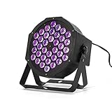 LED Par Strahler, 36 LED 72W Bühnenlampen mit Fernbedienun, Schwarzlicht DMX Bühnenbeleuchtung, Discolicht Partylicht, Ideal für Hochzeit Party Außenanwendungs Bühnenbeleuchtung