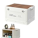 Aufbewahrungskiste für Camping – tragbarer faltbarer Mülleimer, Garten-Organizer | Mehrzweck-Aufbewahrungskiste – platzsparender Deckel – kompakter Netzrahmen, einfache Transportgriffe