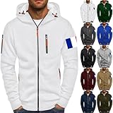 Kapuzenpullover mit Reißverschluss, Frankreich, Herren, schmale Passform, Sport, Hoodie, Fitness, Kapuzenjacke, klassische Passform, Sweatshirt, Frankreich, Nationalfeiertag, Patriotismus, Tops