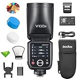 Godox V100 V100C V100-C 100Ws TTL Flash for Canon EOS Cameras, 400 Full Power Flashes, 1.7s Recycle Time, 2.4G Wireless with External Flash, Touchscreen Flash Speedlight Speedlite (Godox V100C)