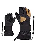 Ziener Erwachsene Maximus AS Snowboard-Handschuhe/Wintersport | Wasserdicht, Atmungsaktiv, Protektor Innenseite und Oberhand, Black/tan, 7, Schwarz