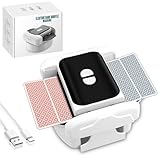Bibykivn Kartenmischmaschine Elektrische, Automatischer Kartenmischer für 1-2 Decks mit 2400mAh wiederaufladbarer eingebauter Batterie für Heimkartenspiele, Texas Hold'em, Poker, Blackjack