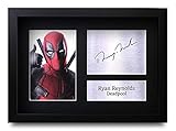 HWC Trading Ryan Reynolds A4 Gerahmte Signiert Gedruckt Autogramme Bild Druck-Fotoanzeige Geschenk Für Deadpool Filmfans