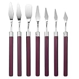 Spachtel Set, 7 Stück Spachtel acrylmalerei Edelstahl Malerspachtel Malmesser für Acrylfarben, Spachtel Werkzeug