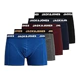 JACK & JONES Herren Unterhosen Shorts Boxershorts Trunks 5er Pack, Farbe:Mehrfarbig, Wäschegröße:XL, Artikel:- Black/Navy Blazer/Port Royale/DGM/surf The Web