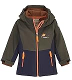 first instinct by killtec Kinder Softshelljacke/Outdoorjacke mit Kapuze FIOW 5 MNS SFTSHLL JCKT, dunkeloliv, 122, 42116-000